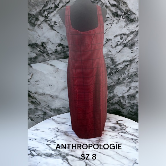 Anthropologie Dresses & Skirts - ANTHROPOLOGIE, SZ 8, RED/BLACK, SLEEVELESS, ZIP UP DRESS. NWT